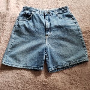 High rise denim mom shorts
